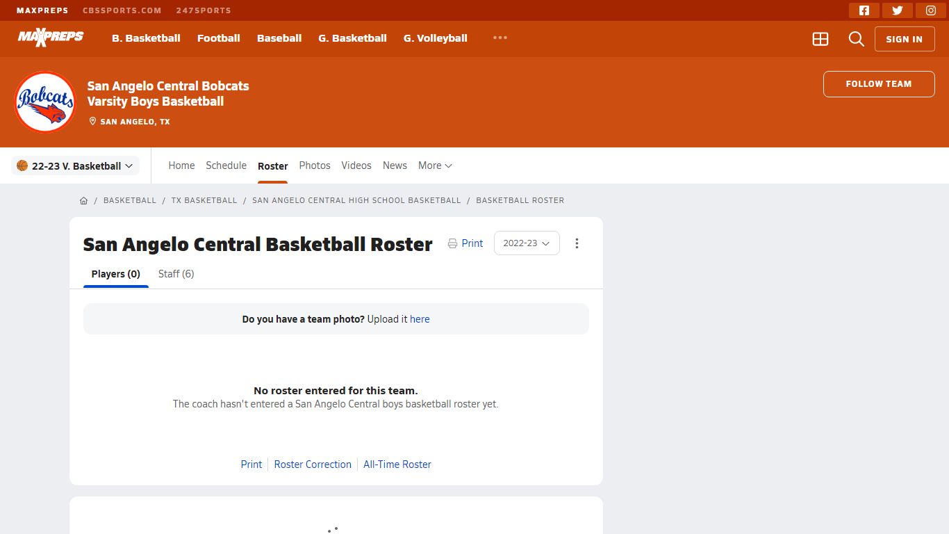 San Angelo Central Basketball Roster - MaxPreps.com